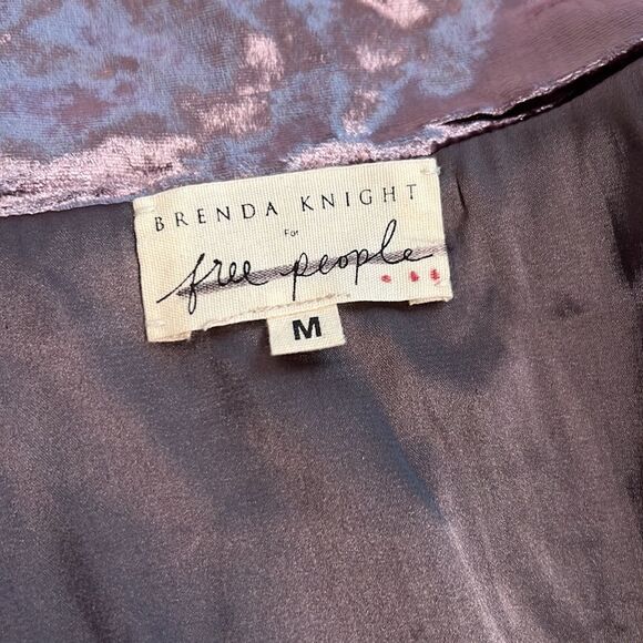 Free People x Brenda knight Embroidered Velvet Sleep Top - Picture 5 of 7